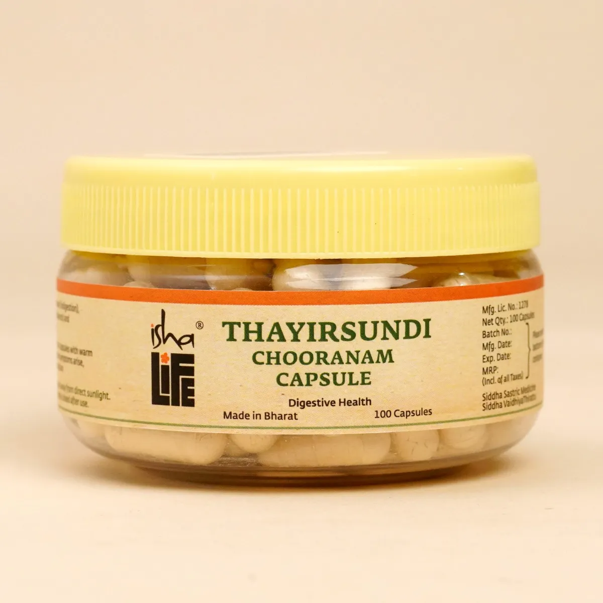 Picture of Isha Life Thayir Sundi Capsule (Gastric Relief), 100 pcs.