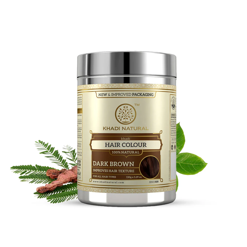 Picture of Khadi Natural Herbal Hair Colour Dark Brown - 150 GM