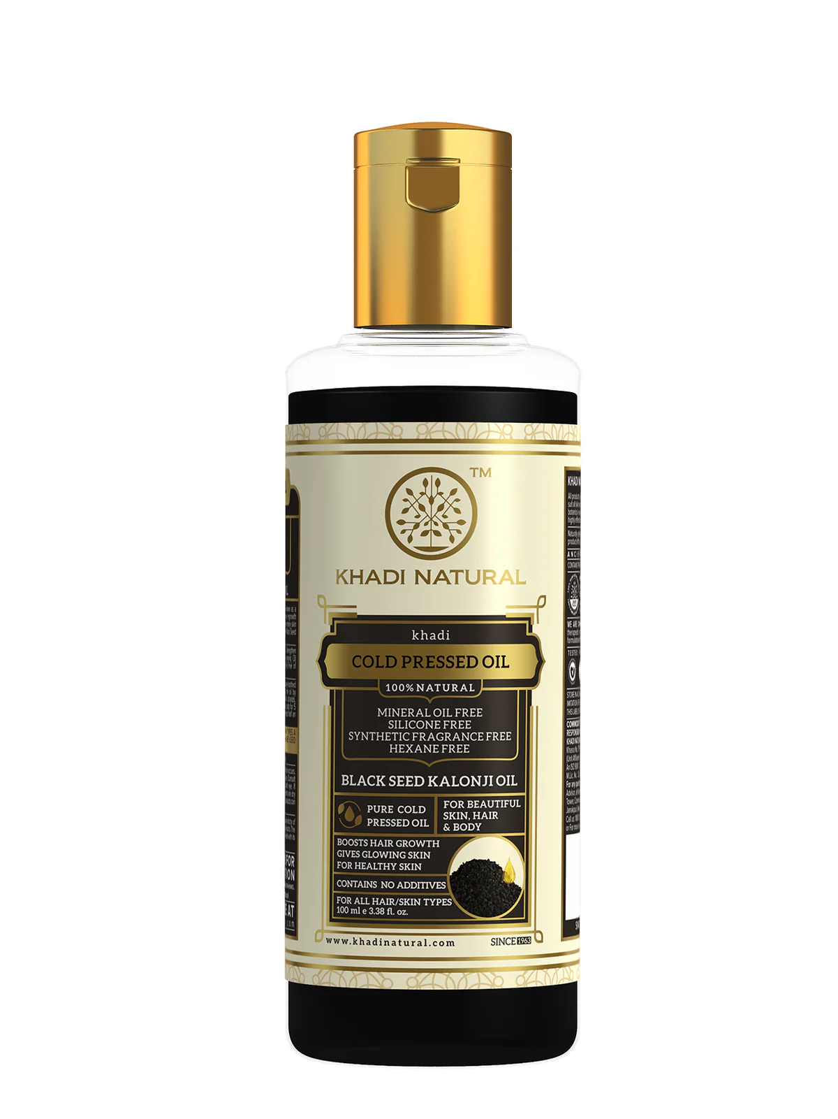 Picture of Khadi Natural Cold Pressed Black Seed kalonji Oil - 100 ML