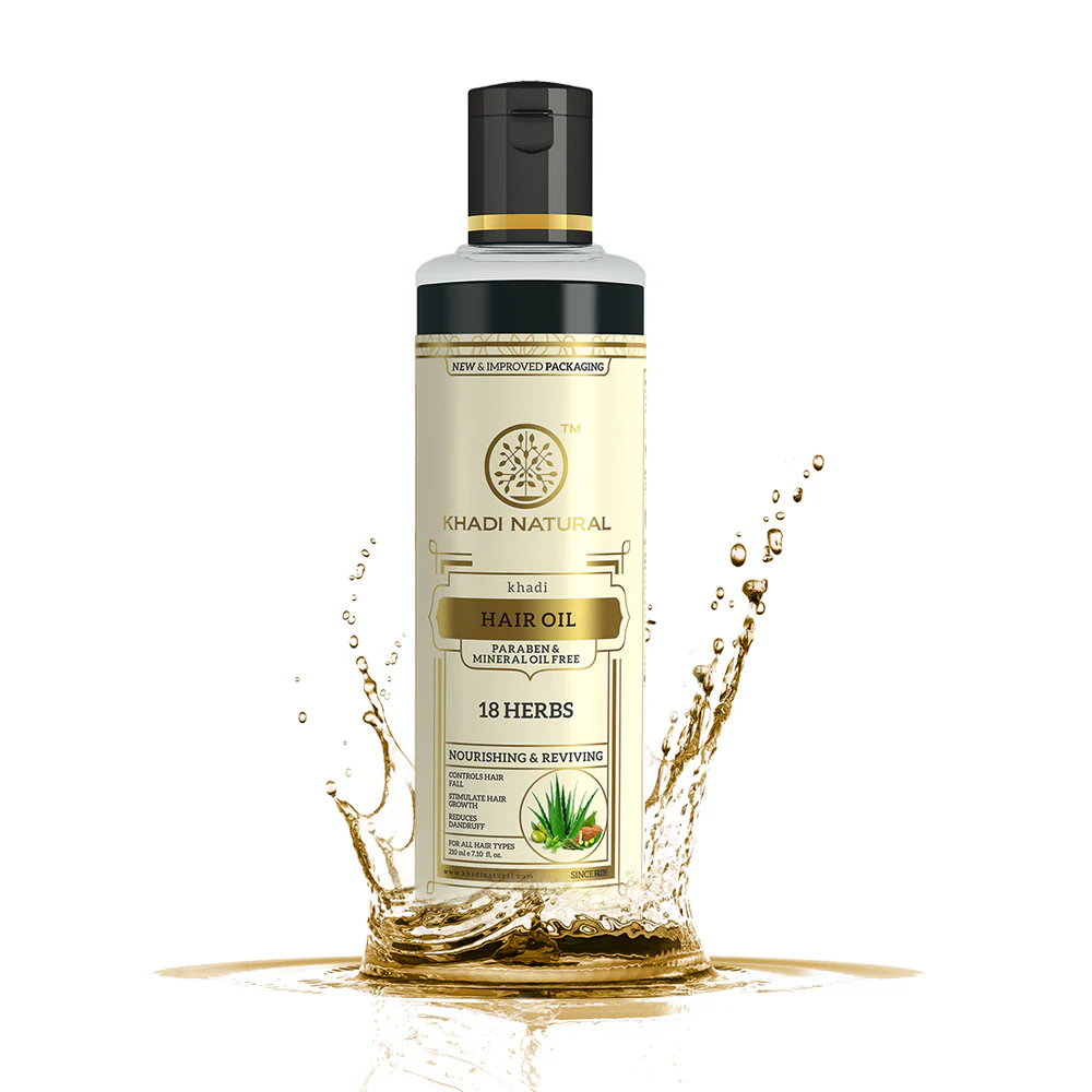 Picture of Khadi Natural 18 Herbs Herbal Hair Oil - 210 ML