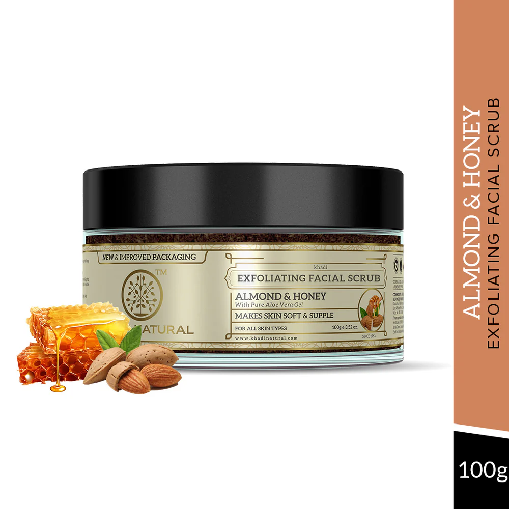Picture of Khadi Natural Almond & Honey Exfoliating Facial Scrub - 100 GM