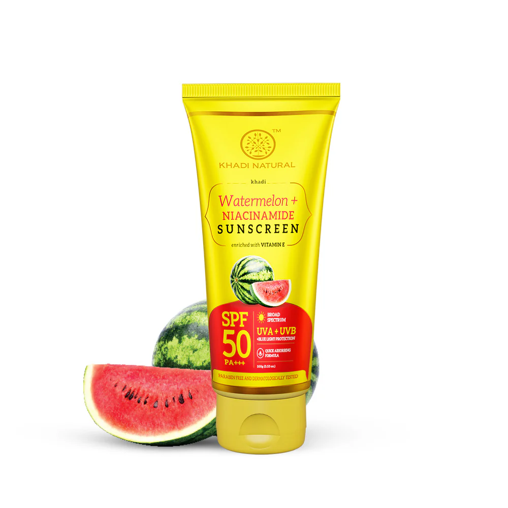 Picture of Khadi Natural Watermelon + Niacinamide Sunscreen SPF 50 PA+++ - 100 GM