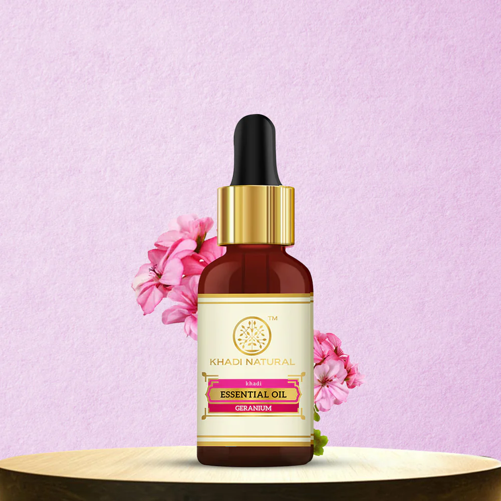Show details for Khadi Natural Geranium Essential Oil - 15 ML Picture of Khadi Natural Geranium Essential Oil - 15 ML
