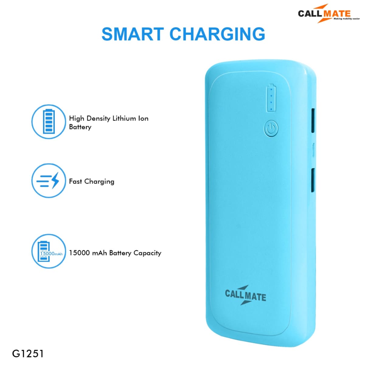 Picture of Callmate G-1251 15000 mAh Power Bank (Assorted)