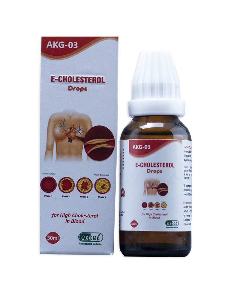 Picture of Excel Pharma AKG 03 E-Cholesterol Drops - 30 ML - Pack of 2