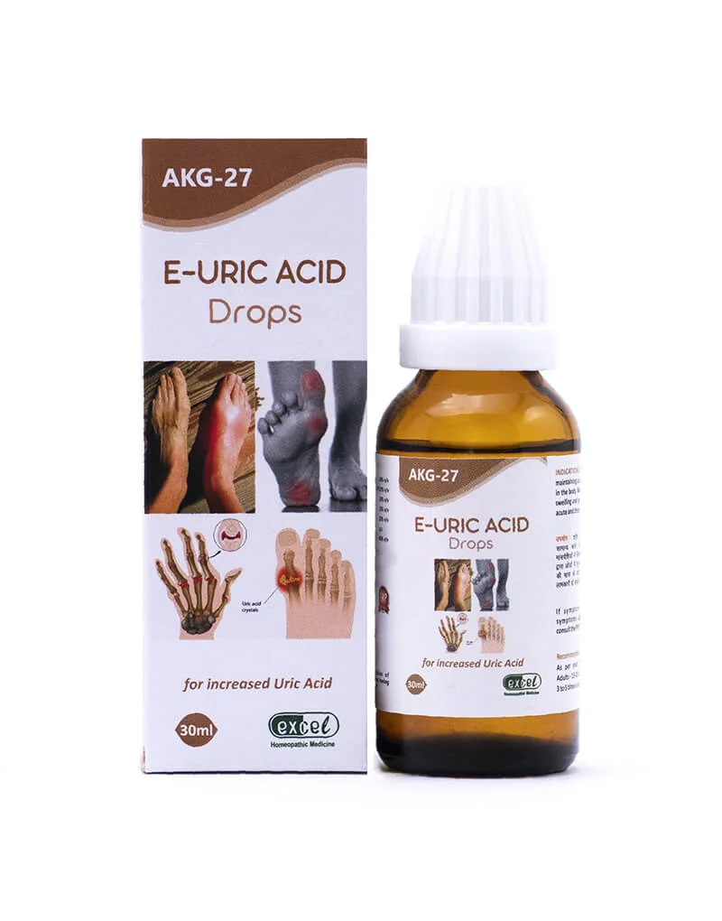 Picture of Excel Pharma  AKG 27 E-Uric Acid Drops - 30 ML - Pack of 2