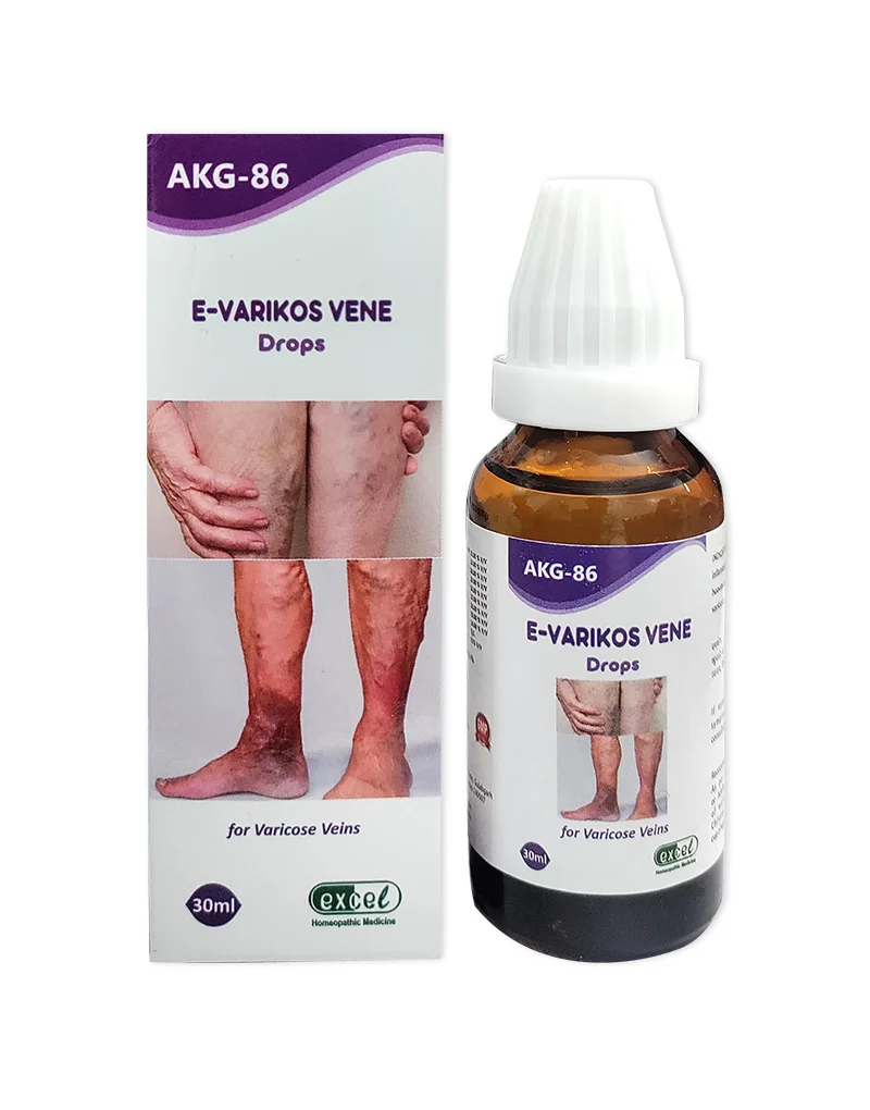 Picture of Excel Pharma AKG 86 E-Varikos Vene Drops - 30 ML - Pack of 2