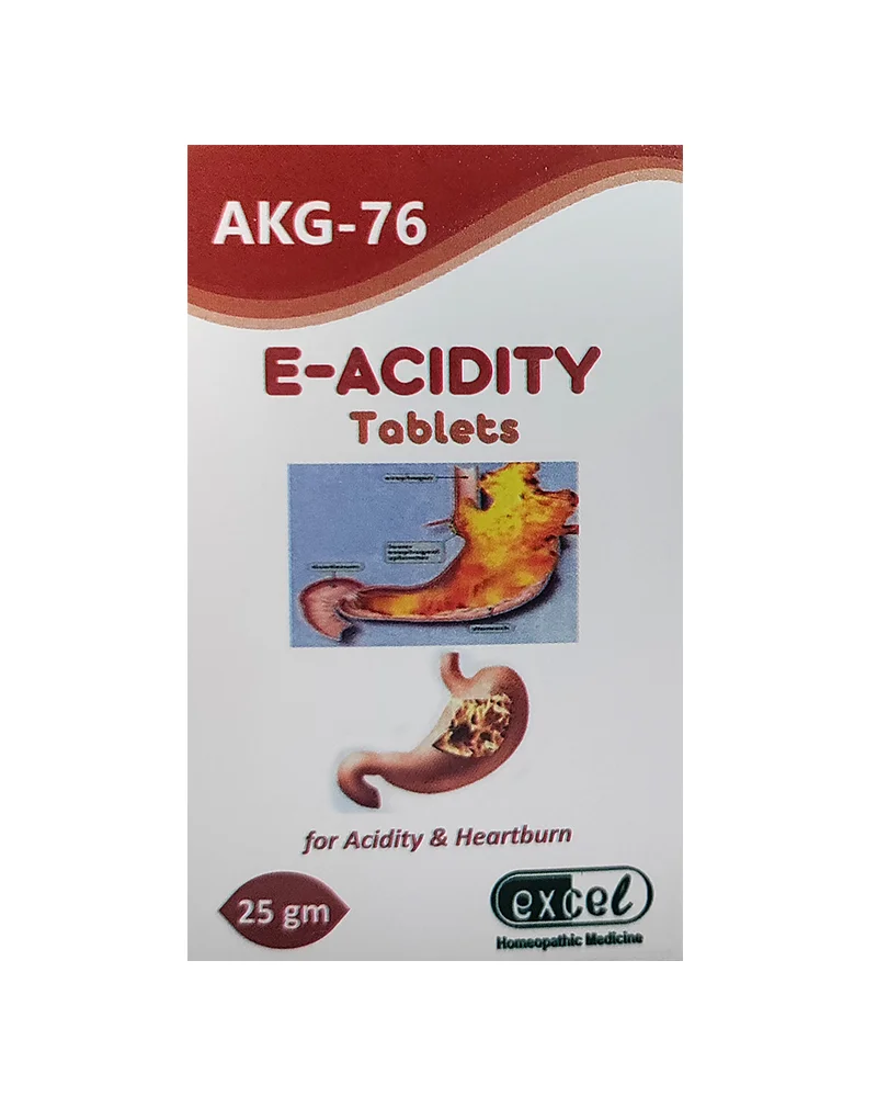 Picture of Excel Pharma AKG 76 E-Acidity Tablets - 25 GM - Pack of 2