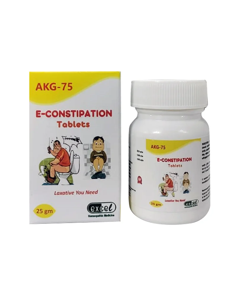 Picture of Excel Pharma AKG 75 E-Constipation Tablets - 25 GM - Pack of 2