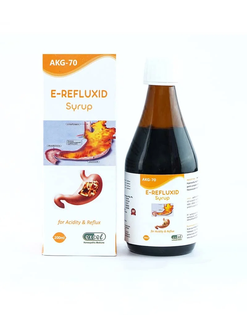 Picture of Excel Pharma AKG 70 E-Refluxid Syrup - 200 ML - Pack of 2