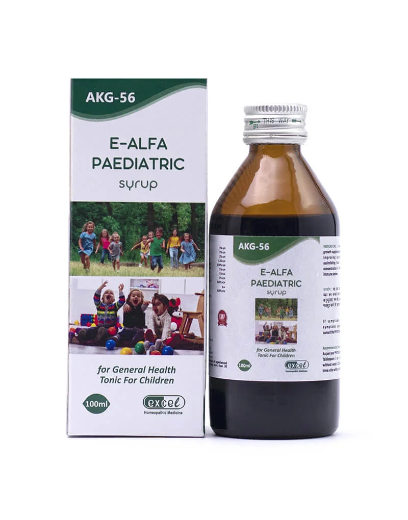 Picture of Excel Pharma AKG 56 E-Alfa Paediatrics Syrup - 100 ML - Pack of 2