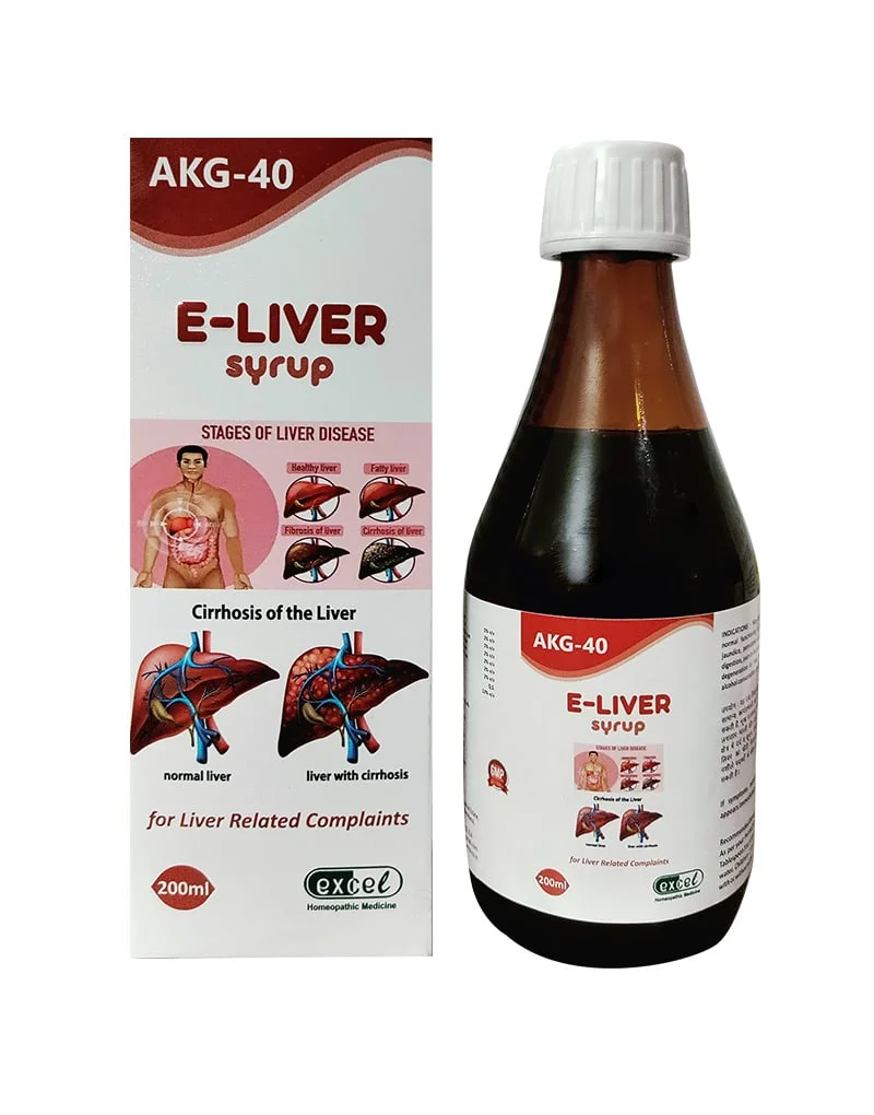 Picture of Excel Pharma AKG 40 E-Liver Syrup - 200 ML - Pack of 2