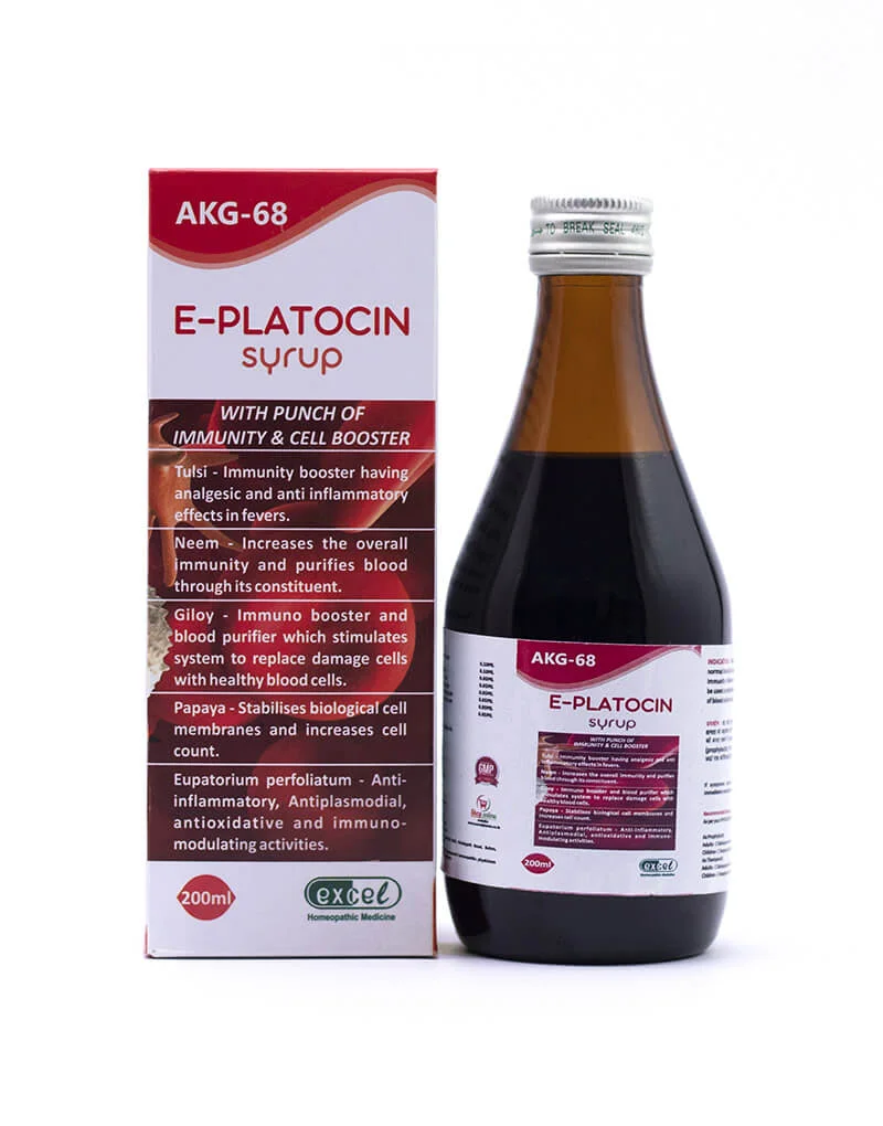 Picture of Excel Pharma AKG 68 E-Platocin Syrup - 200 ML - Pack of 2