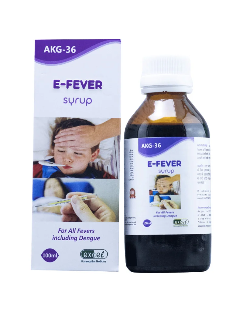 Picture of Excel Pharma AKG 36 E-Fever Syrup - 30 ML - Pack of 2