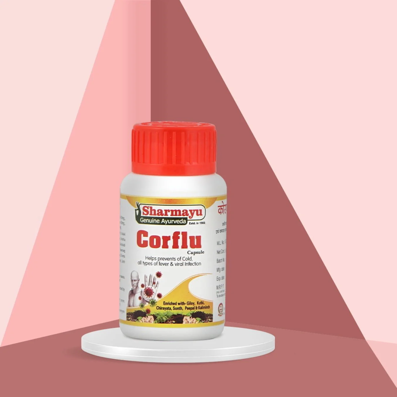 Picture of Sharmayu Ayurveda Corflu Capsules - 60 Caps