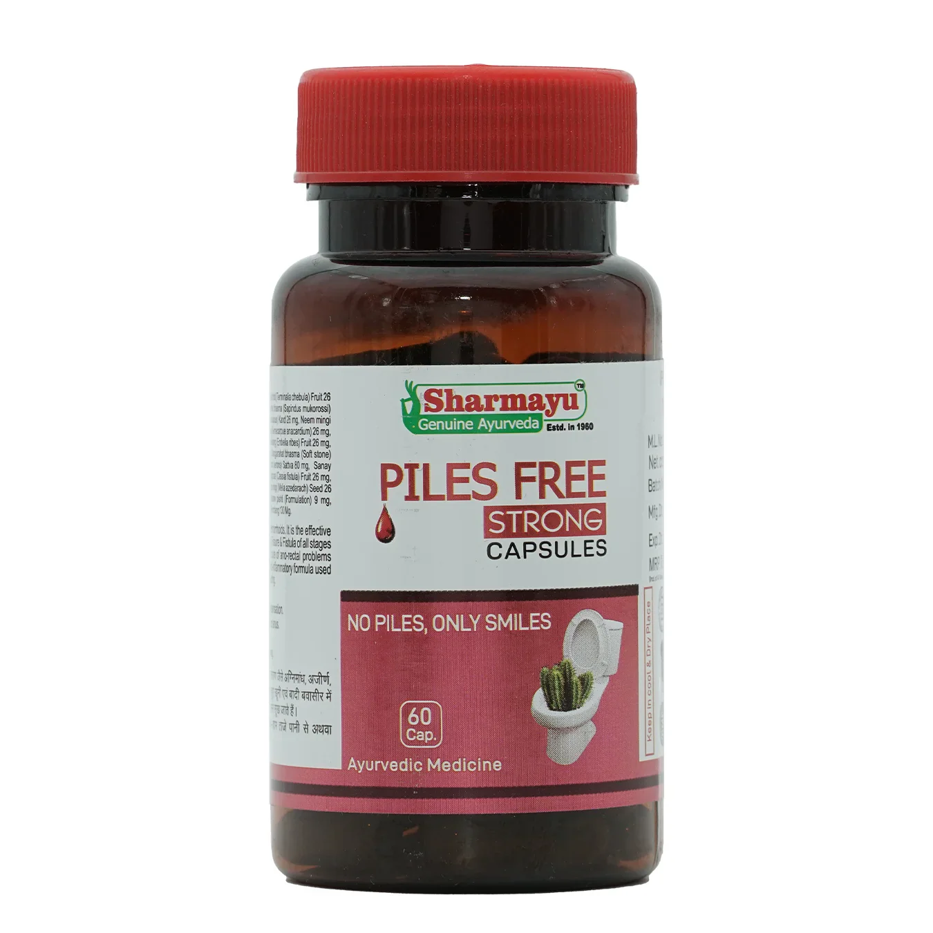 Picture of Sharmayu Ayurveda Piles Free Strong Capsules - 60 Caps