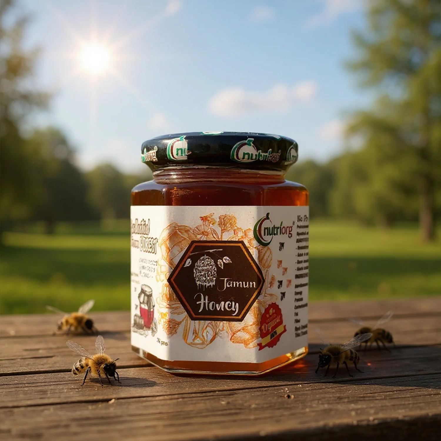 Show details for Nutriorg Certified Organic Honey with Jamun Flavor - 500 gm Picture of Nutriorg Certified Organic Honey with Jamun Flavor - 500 gm