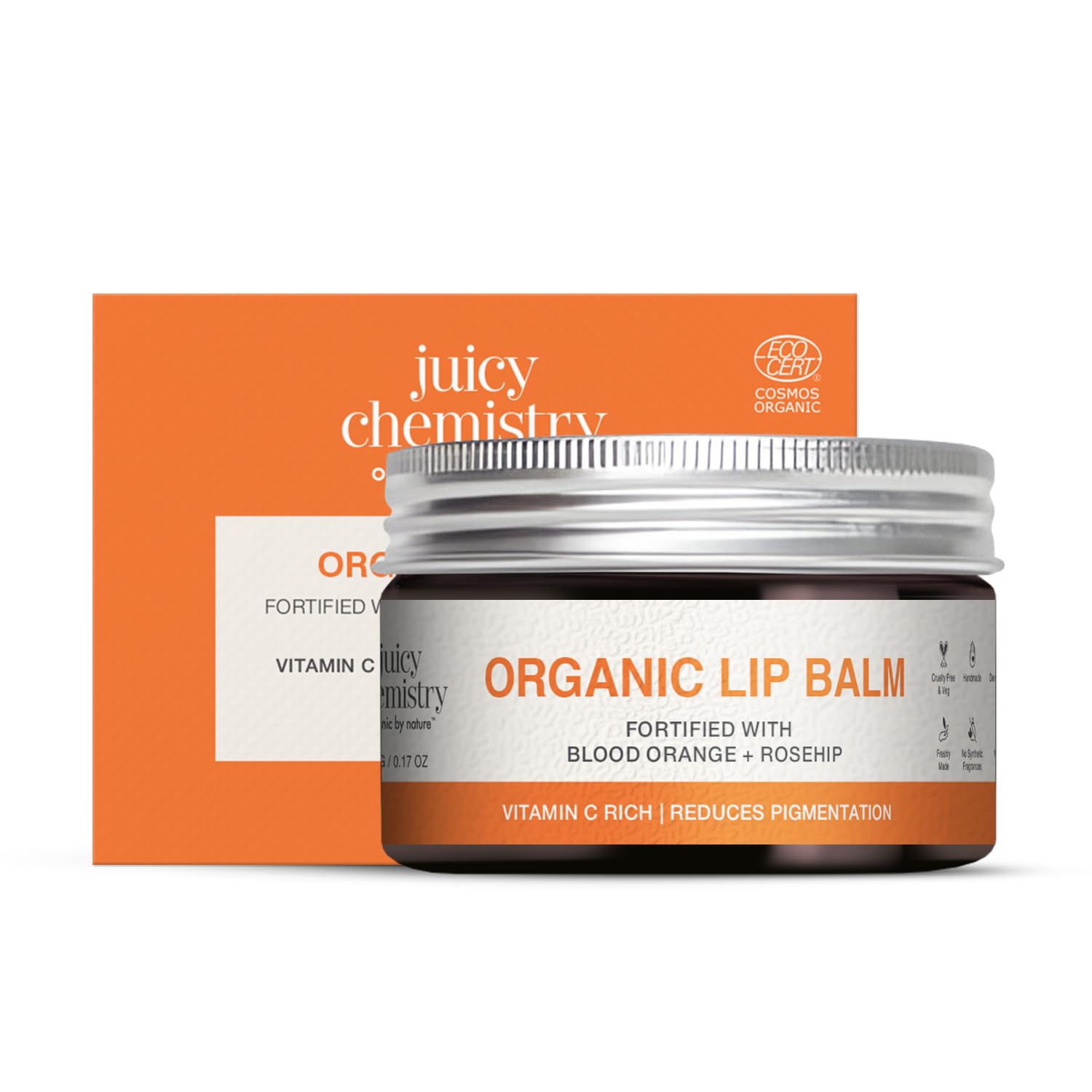 Picture of Juicy Chemistry Blood Orange & Rosehip Lip Balm - 5 GM