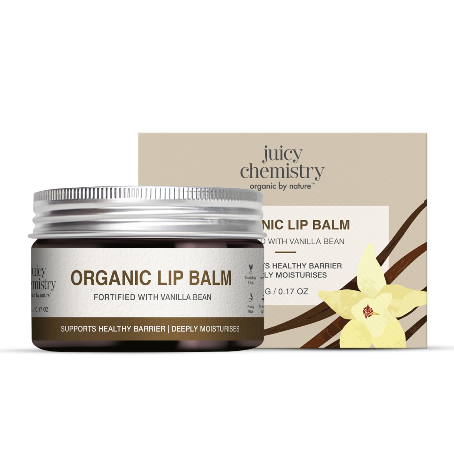 Picture of Juicy Chemistry Vanilla Bean Organic Lip Balm - 5 GM