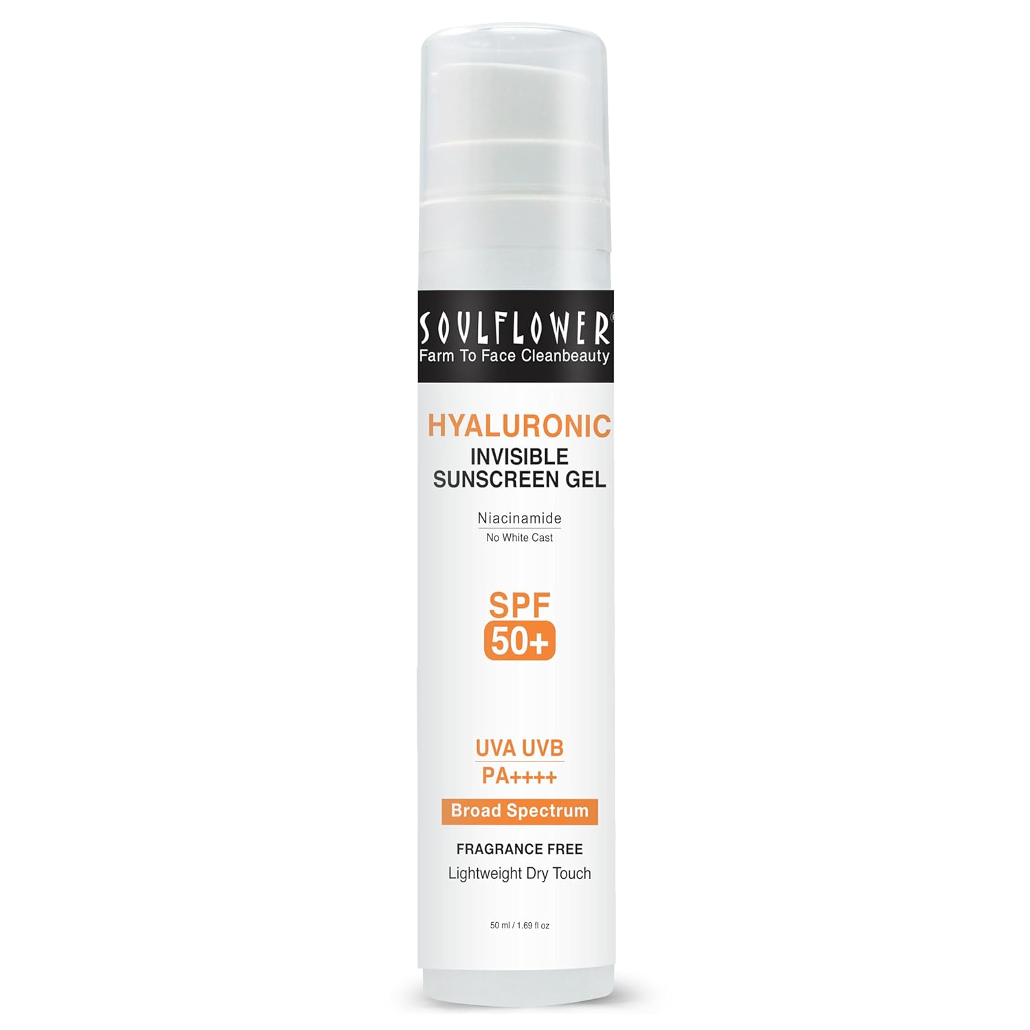 Picture of Soulflower Hyaluronic Invisible Sunscreen Gel - 50 ML