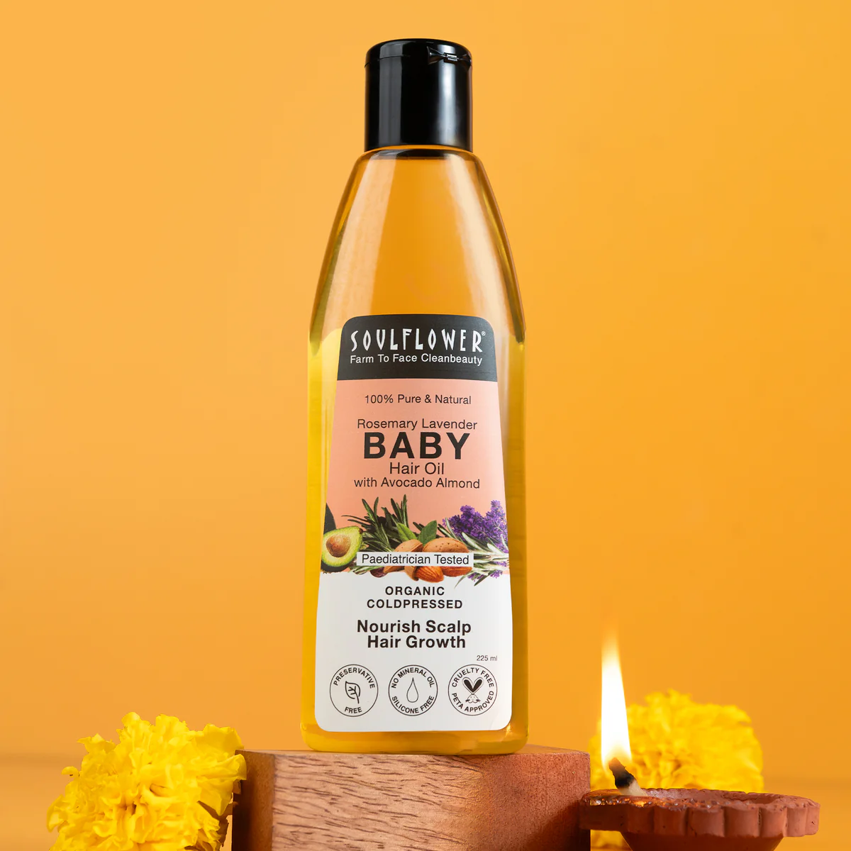 Picture of Soulflower Rosemary Lavender Baby Hair Oil - 225 ML