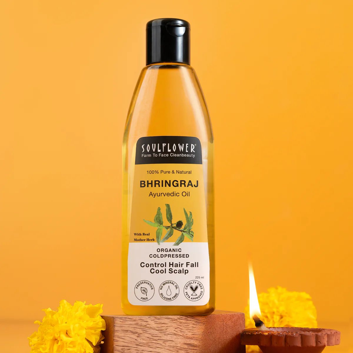 Picture of Soulflower Cold Pressed Pure Natural Bhringaraj Oil - 225 ML