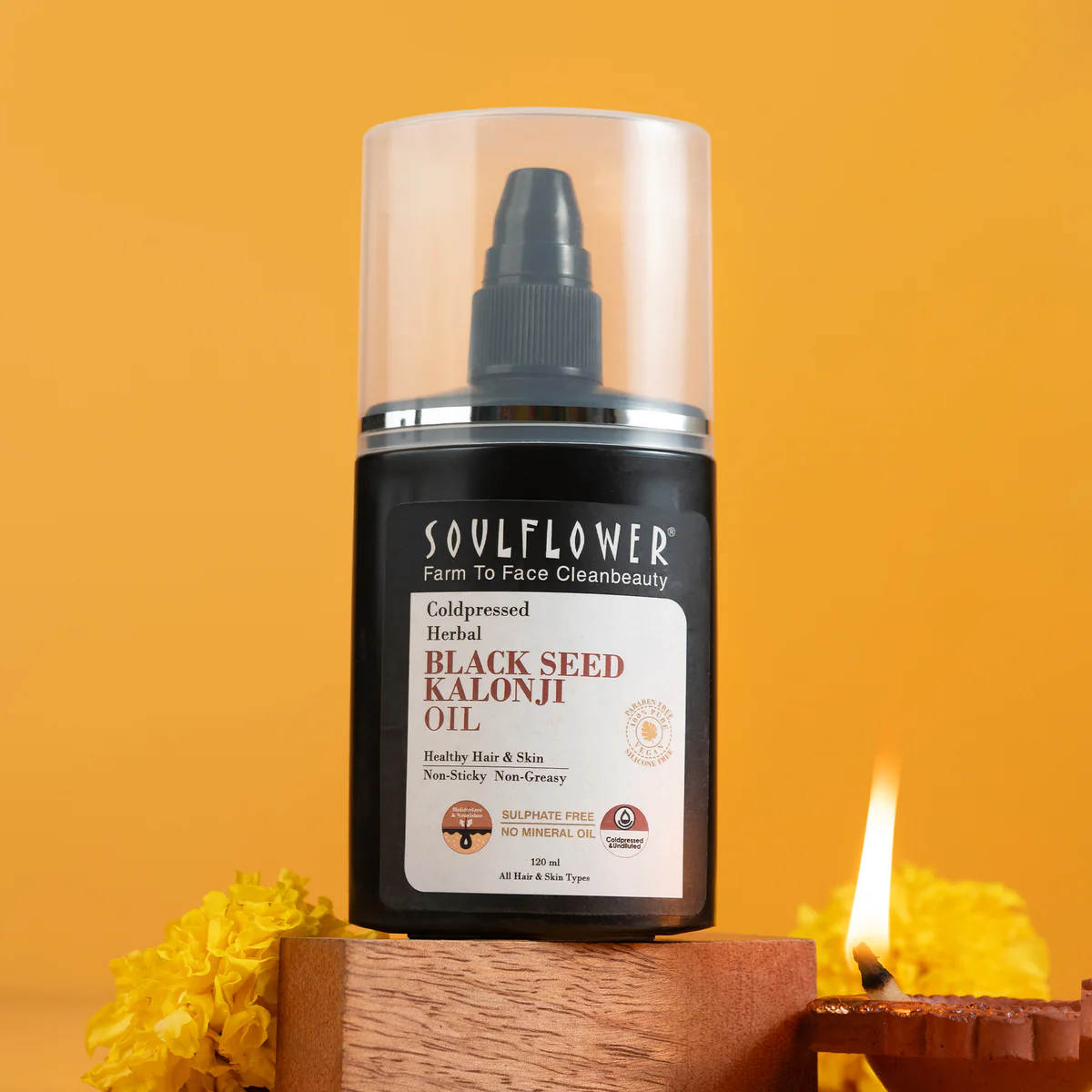 Picture of Soulflower Black Seed Kalonji Hair & Skin Oil - 120 ML