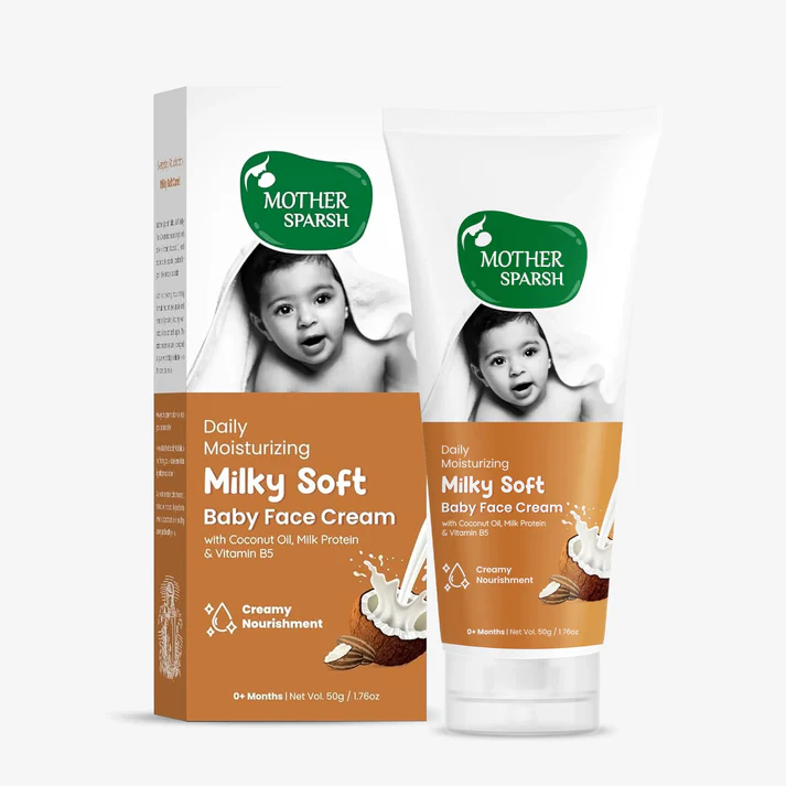 Picture of Mother Sparsh Daily Moisturizing Milky Soft Baby Face Cream - 50 GM