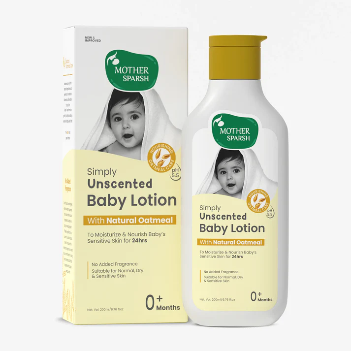 Picture of Mother Sparsh Simply Unscented Baby Lotion With Natural Oatmeal- 200 ML