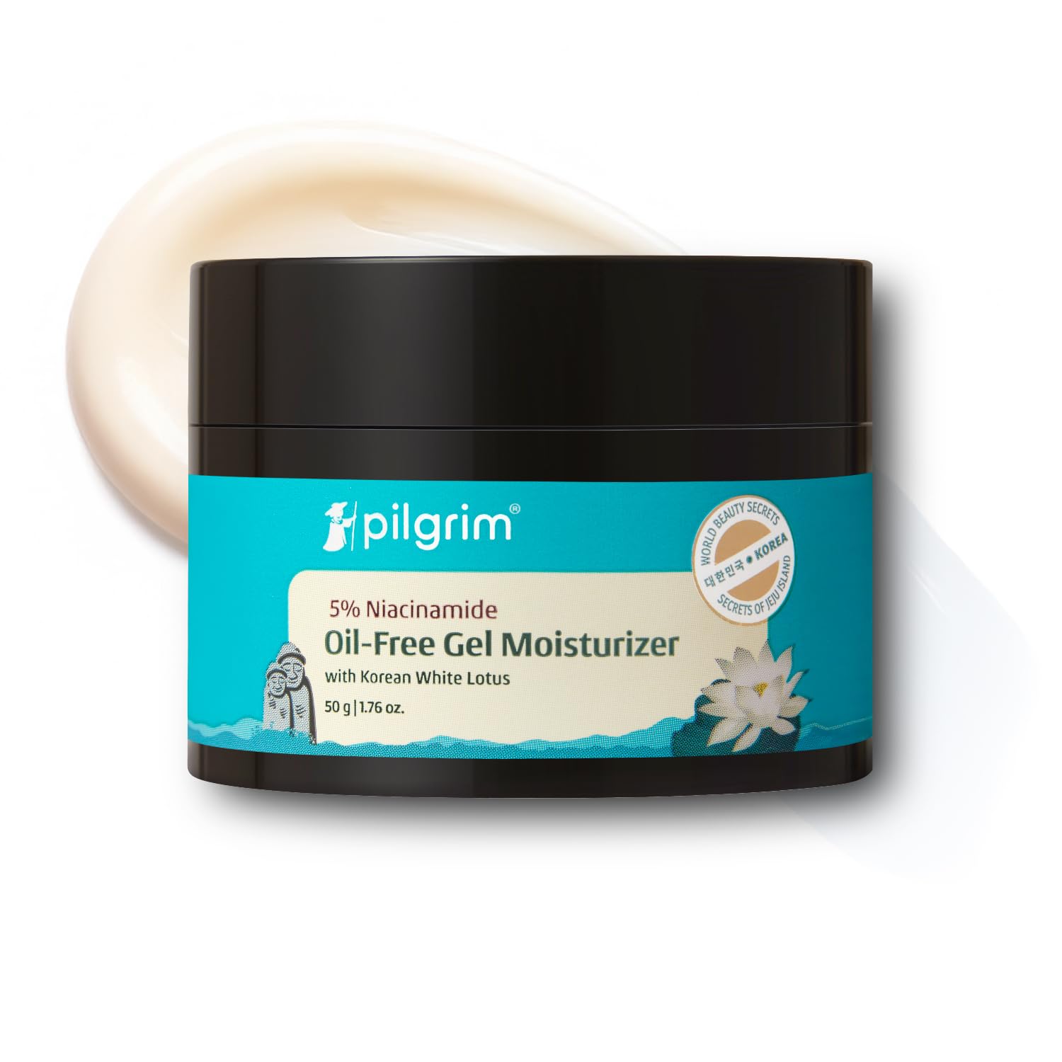 Picture of Pilgrim Korean Oil Free Gel Moisturizer with Hyaluronic Acid & Willow Bark Extracts, For Oily & Acne-Prone Skin - Korean Skin Care - 50 GM