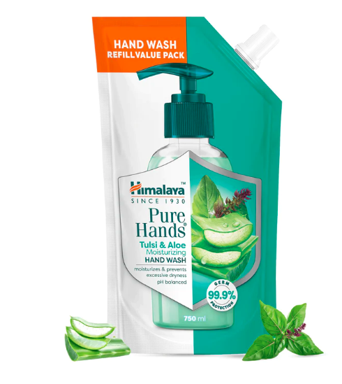 Picture of Himalaya Pure Hands Tulsi & Aloe Moisturizing Hand Wash Refill 750 ml 