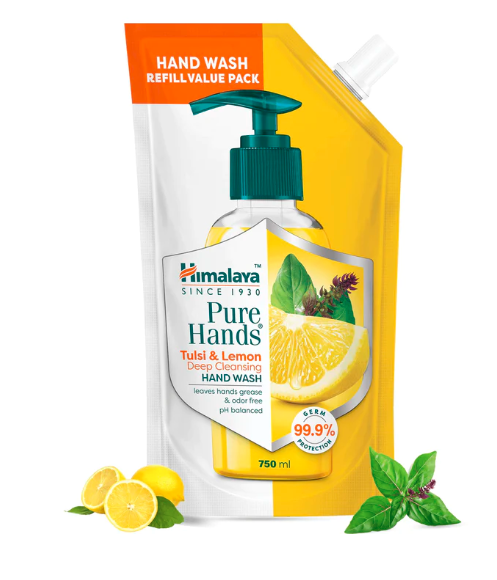 Picture of Himalaya Pure Hands Tulsi & Lemon Deep Cleansing Hand Wash Refill 750 ml