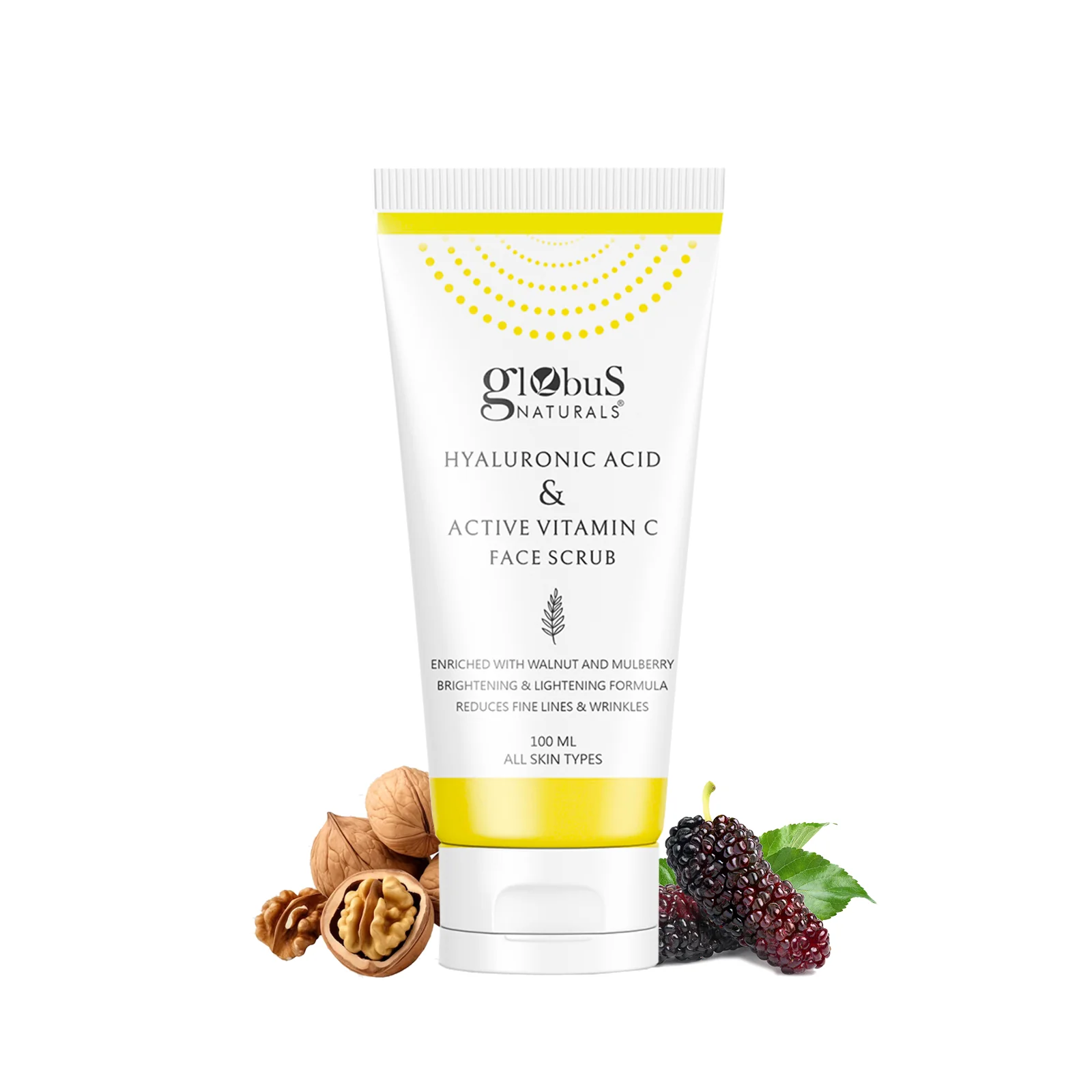 Picture of Globus Naturals Hyaluronic Acid & Vitamin C Anti Ageing Face Scrub - 100 ML