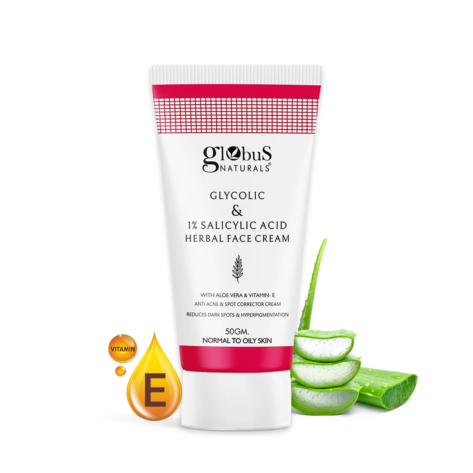 Picture of Globus Naturals Glycolic & 1% Salicylic Acid Herbal Anti Acne Face Cream