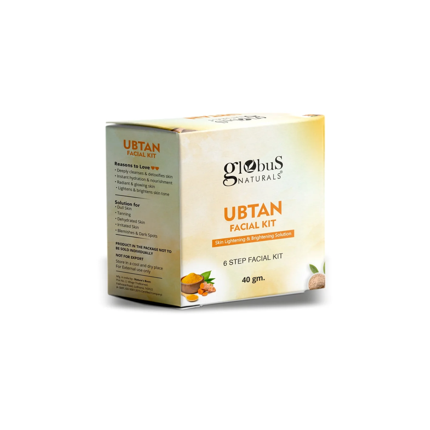 Picture of Globus Naturals Brightening Ubtan 6 Step Facial Kit - 40 GM