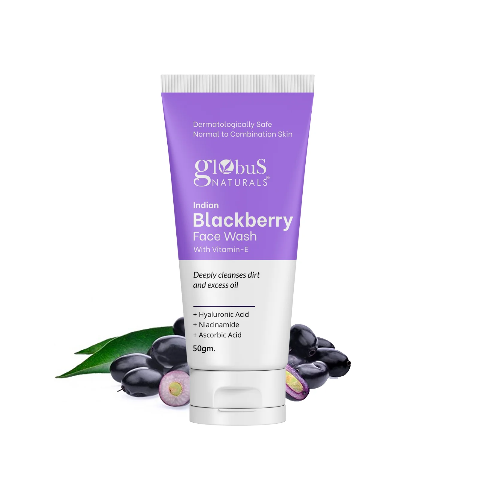Show details for Globus Naturals Indian Blackberry Face Wash with Vitamin E - 50 GM Picture of Globus Naturals Indian Blackberry Face Wash with Vitamin E - 50 GM