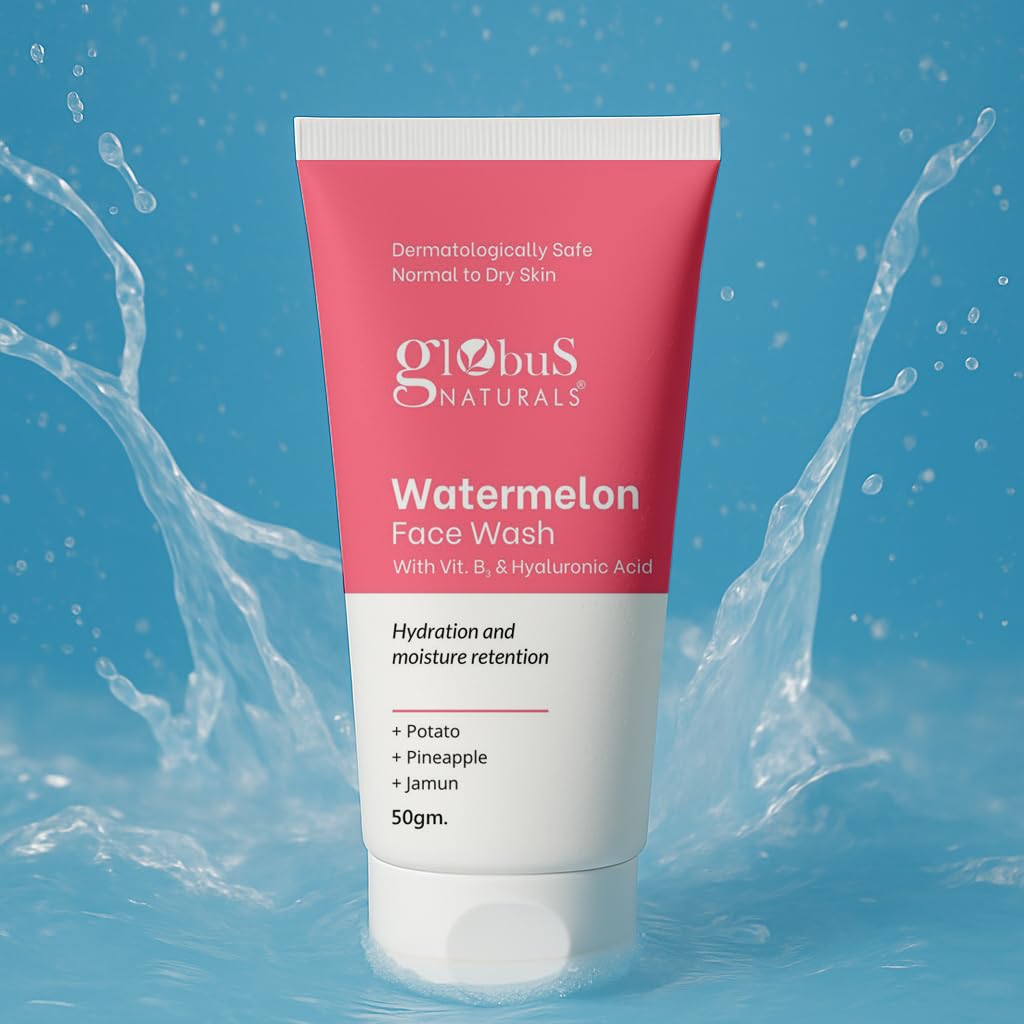 Picture of Globus Naturals Watermelon Face Wash with Vitamin B3 & Hyaluronic Acid - 50 GM