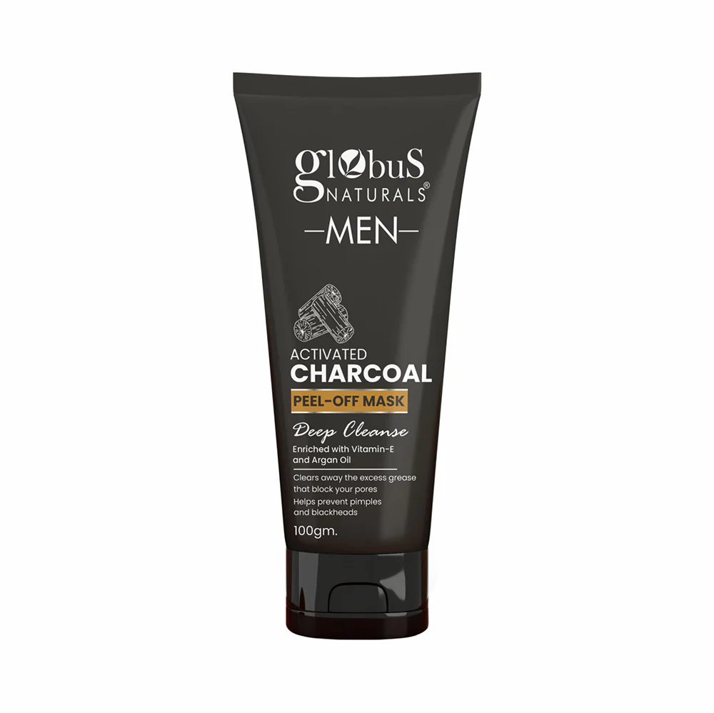 Show details for Globus Naturals Anti Pollution & Anti Acne Detox Charcoal Peel Off Mask For Men - 100 GM Picture of Globus Naturals Anti Pollution & Anti Acne Detox Charcoal Peel Off Mask For Men - 100 GM