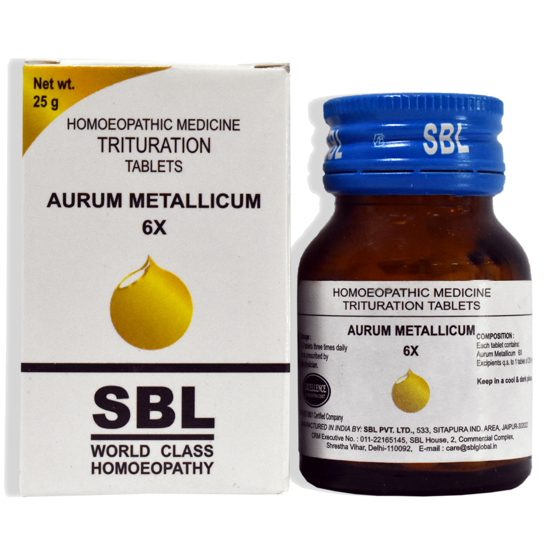 Show details for SBL Homeopathy Aurum Metallicum Trituration Tablet - 6X - 25 GM Picture of SBL Homeopathy Aurum Metallicum Trituration Tablet - 6X - 25 GM