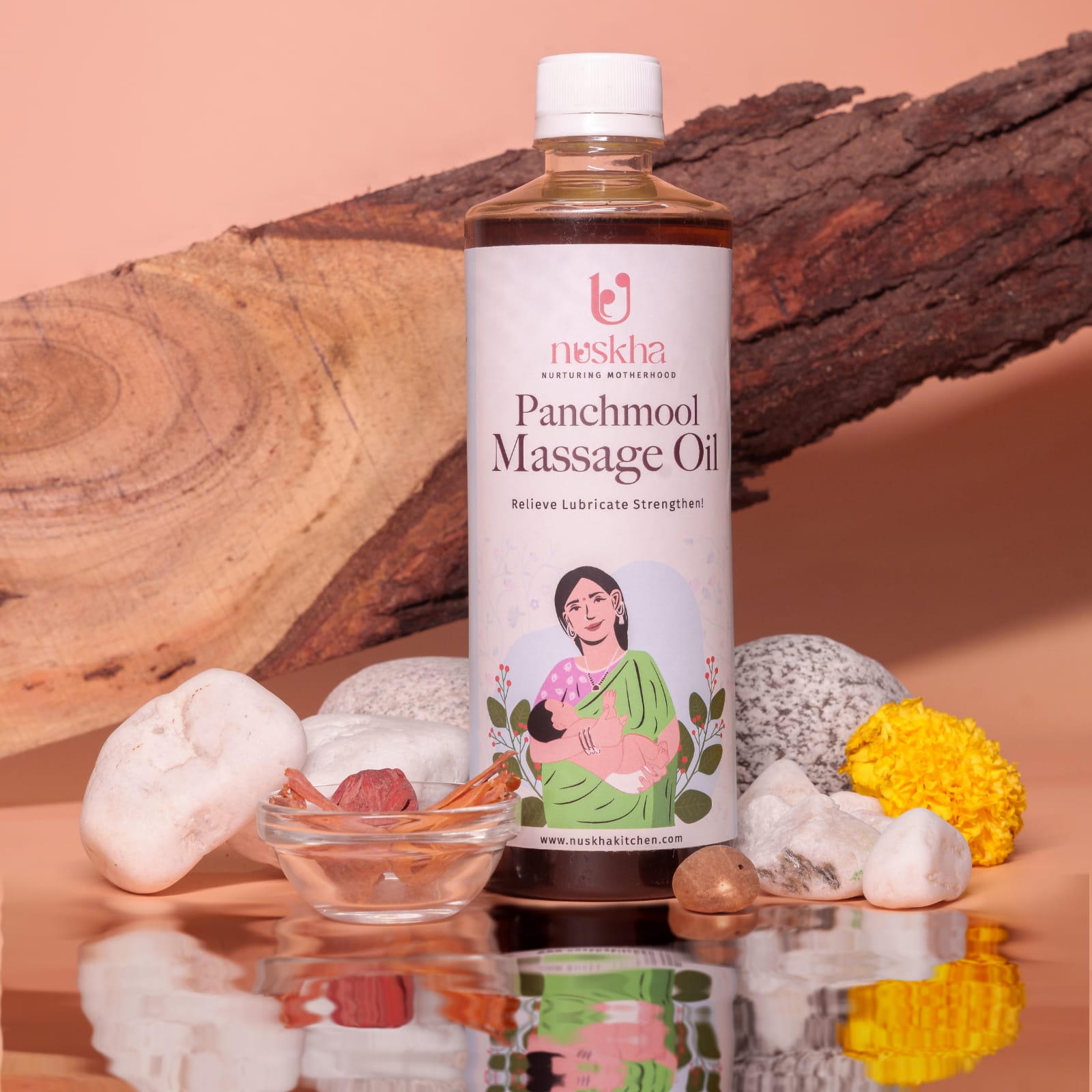 Picture of Nuskha Panchmool Massage Oil - 400 ML