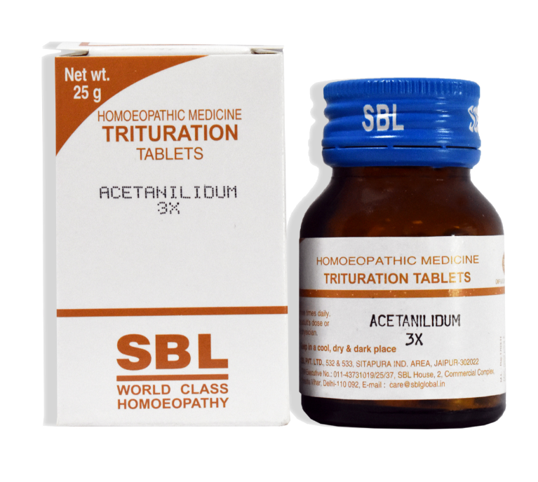 Picture of SBL Homeopathy Acetanilidum Trituration Tablets - 3X - 25 GM