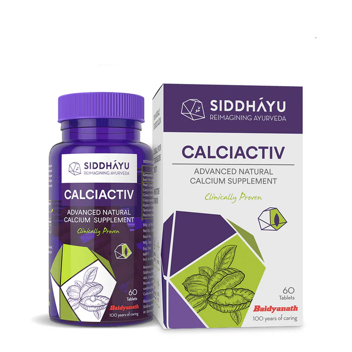 Picture of Siddhayu Calciactiv Advanced Natural Calcium Supplement Tablet - 60 Tabs