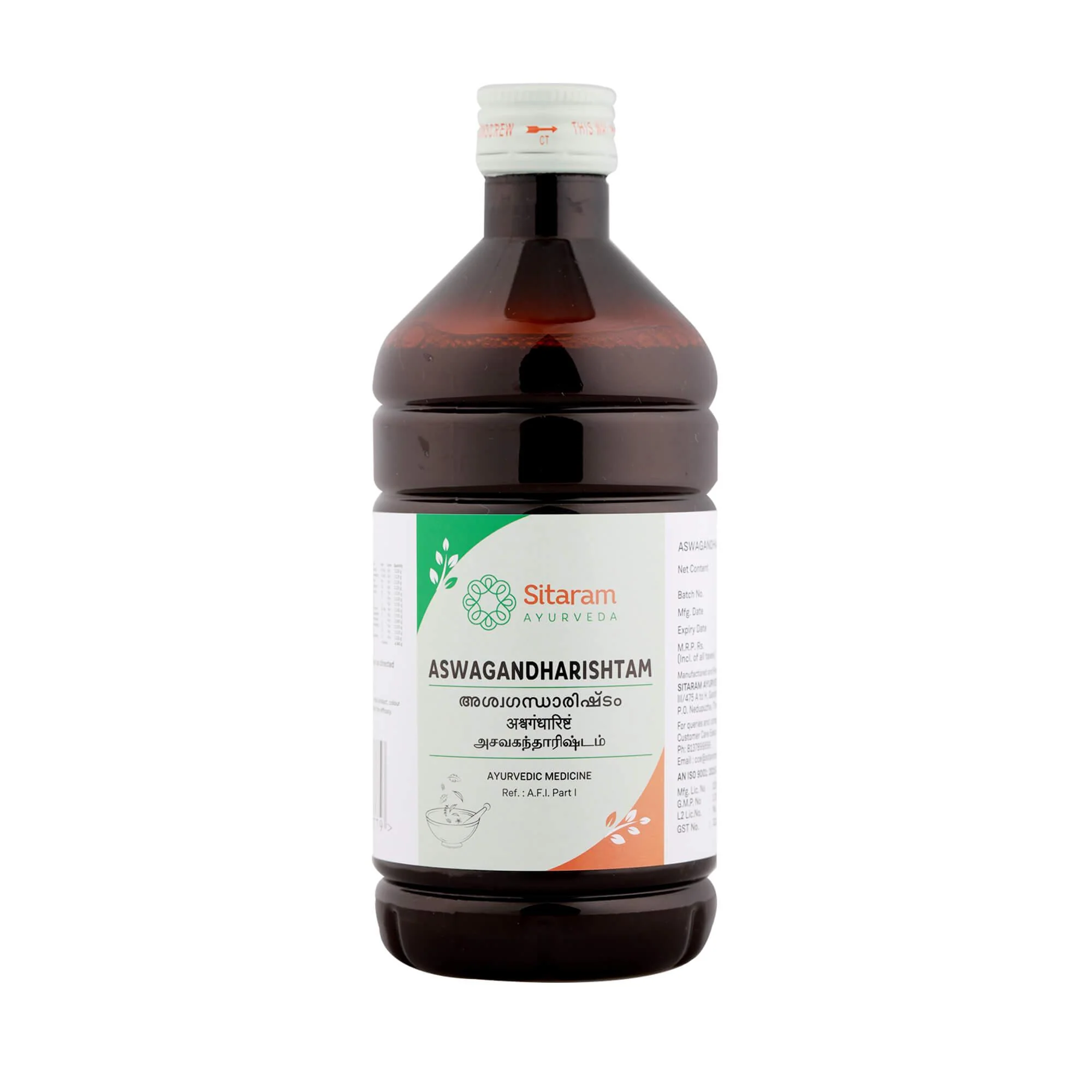 Picture of Sitaram Ayurveda Aswagandharishtam Syrup - 450 ML