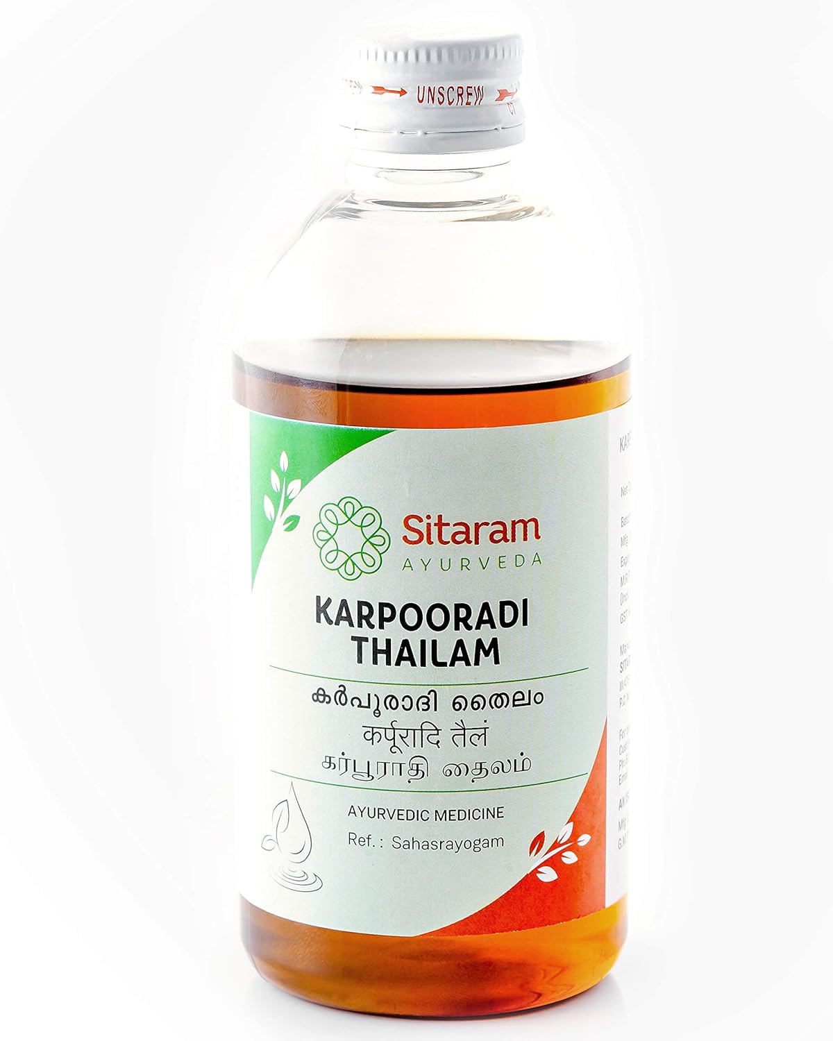 Picture of Sitaram Ayurveda Karpooradi Thailam - 450 ML