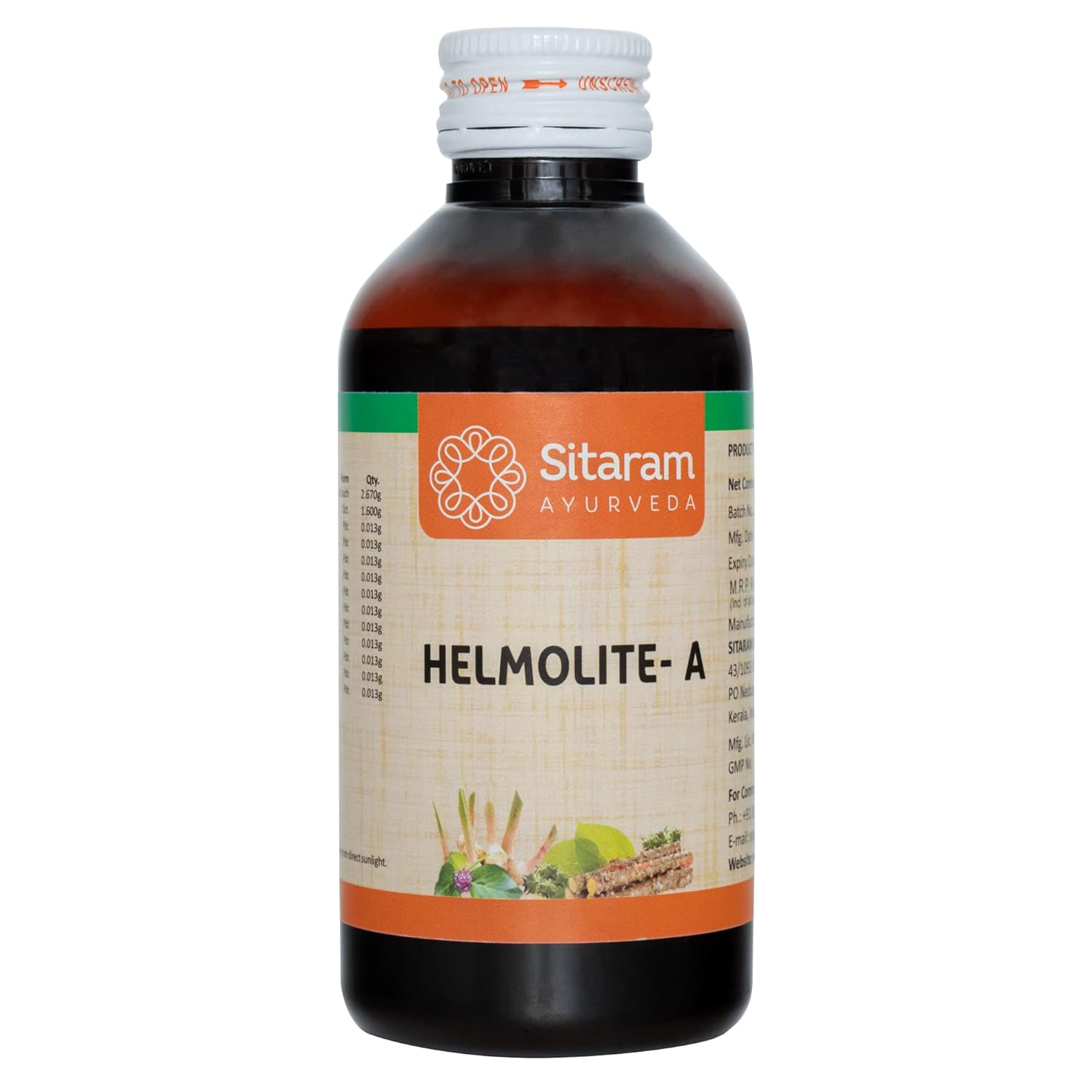 Picture of Sitaram Ayurveda Helmolite-A Syrup - 200 ML