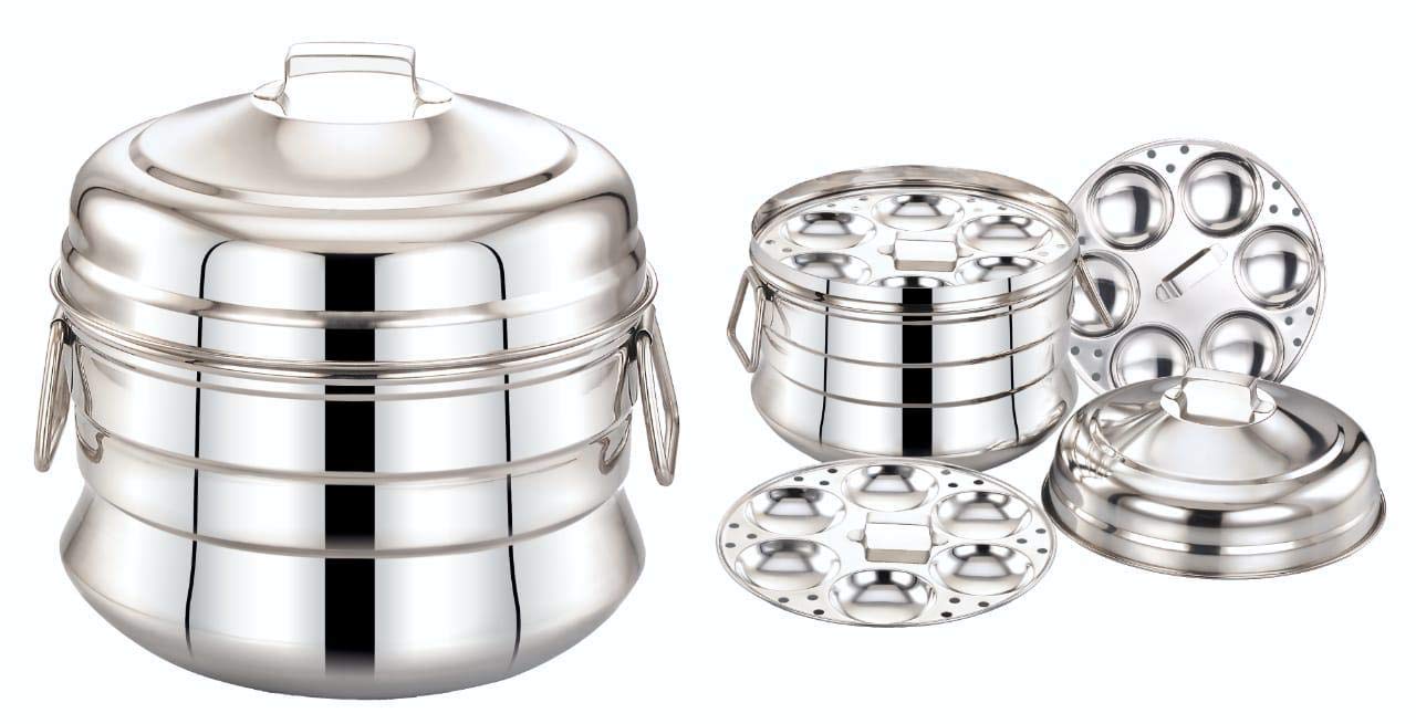 Picture of Diamond Stainless Steel Idly Pot (Pannai) - 18 Idlies