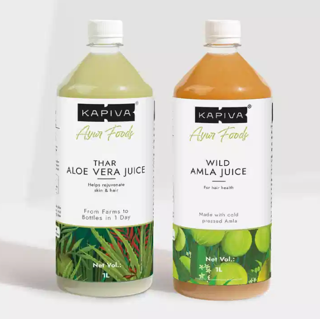 Picture of Kapiva Ayurveda Aloe Juice 1L + Amla Juice 1L