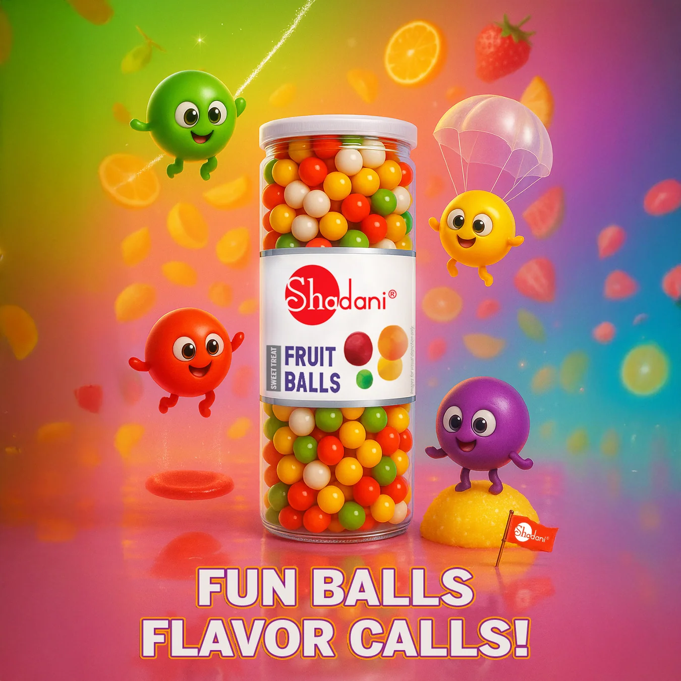 Picture of Shadani Fruit Ball’s Candy - 240 GM