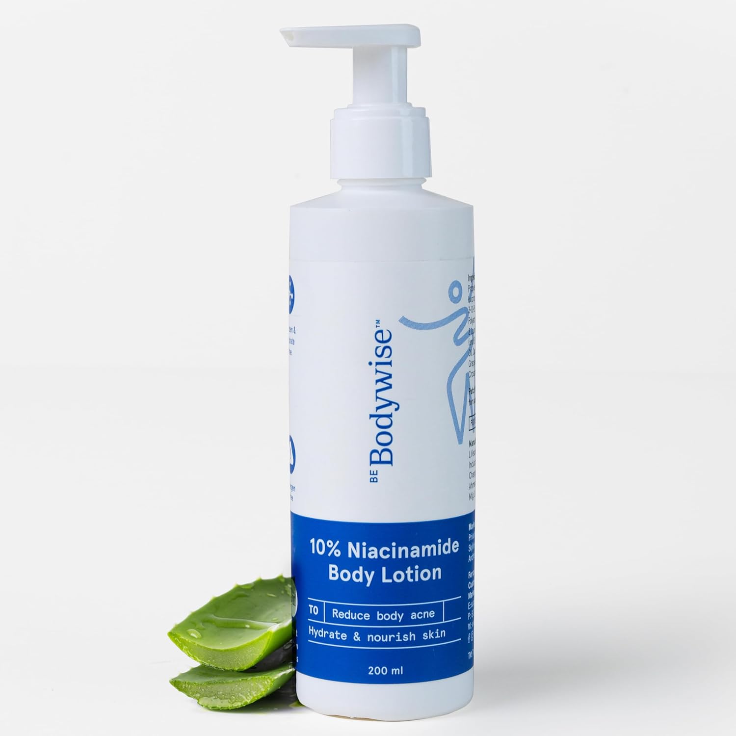 Picture of BeBodywise 10% Niacinamide Body Lotion for Reducing Acne Marks With Aloe vera extract, All Skin Types - 200 ML