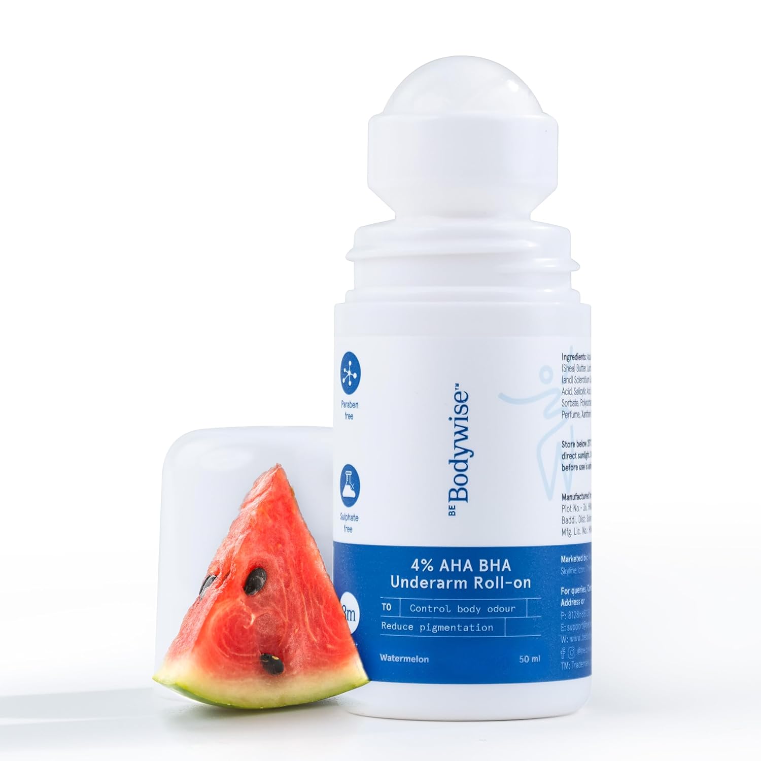 Picture of BeBodywise 4% AHA BHA Underarm Roll On - Watermelon - 50 ML